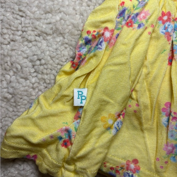 Posh Peanut Butterfly Floral Yellow Baby Twirl Bodysuit Dress - size 12-18m - Picture 5 of 6